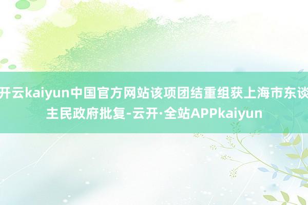 开云kaiyun中国官方网站该项团结重组获上海市东谈主民政府批复-云开·全站APPkaiyun