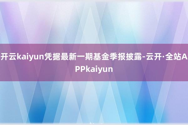 开云kaiyun凭据最新一期基金季报披露-云开·全站APPkaiyun